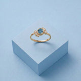 Bague Andrea diamant bleu - Lauredi