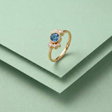 Bague Andrea diamant bleu - Lauredi