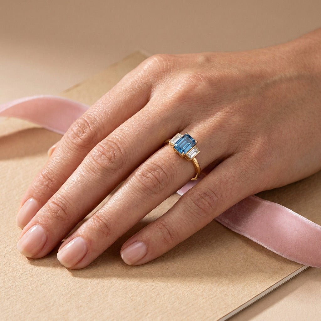 Bague Christine diamant bleu - Lauredi