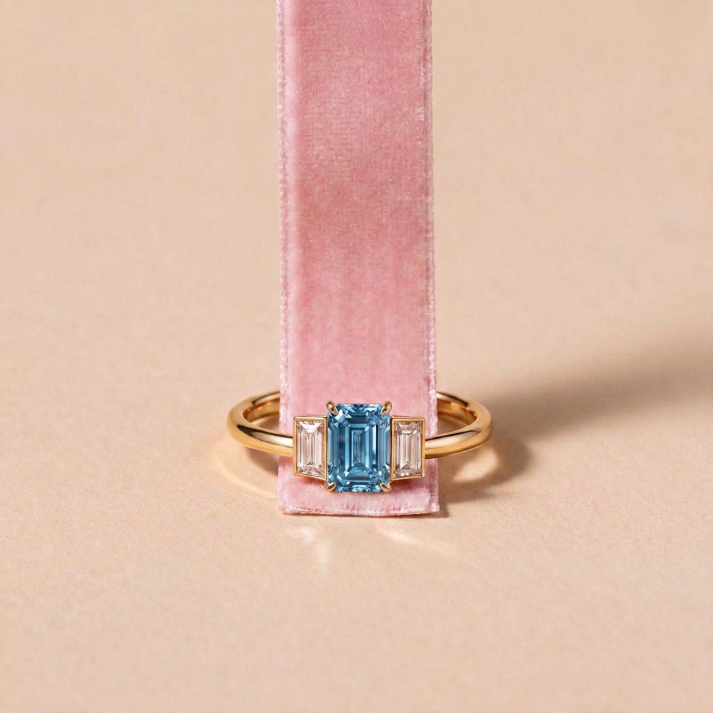 Bague Christine diamant bleu - Lauredi