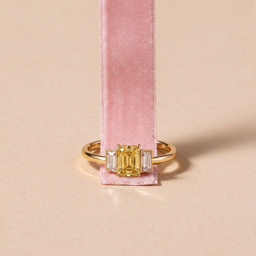 Bague Christine diamant jaune - Lauredi