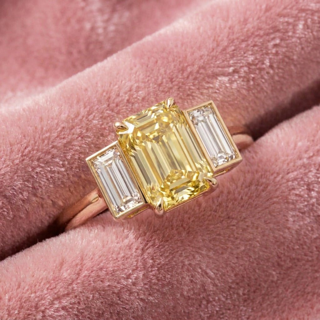 Bague Christine diamant jaune - Lauredi