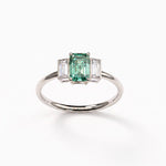 Bague Christine diamant vert - Lauredi
