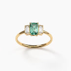 Bague Christine diamant vert - Lauredi