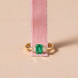 Bague Christine diamant vert - Lauredi