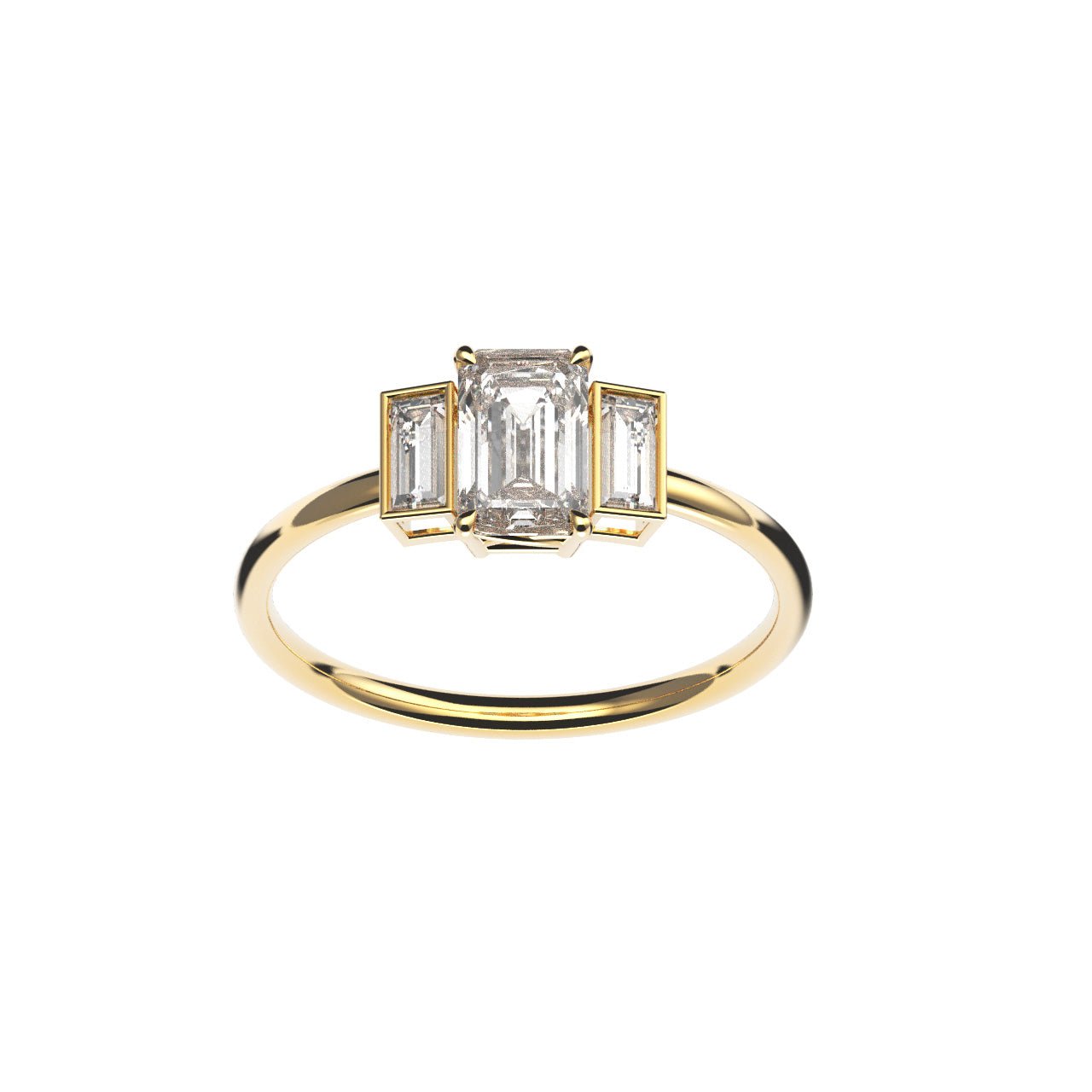 Bague Christine or 18 carat diamant blanc - Lauredi