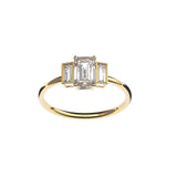 Bague Christine or 18 carat diamant blanc - Lauredi