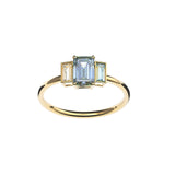 Bague Christine or 18 carat diamant bleu - Lauredi