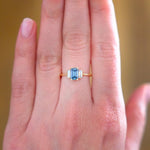 Bague Christine or 18 carat diamant bleu - Lauredi
