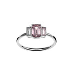 Bague Christine or 18 carat diamant rose - Lauredi