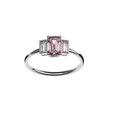 Bague Christine or 18 carat diamant rose - Lauredi