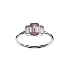 Bague Christine or 18 carat diamant rose - Lauredi