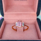 Bague Christine or 18 carat diamant rose - Lauredi