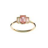 Bague Christine or 18 carat diamant rose - Lauredi