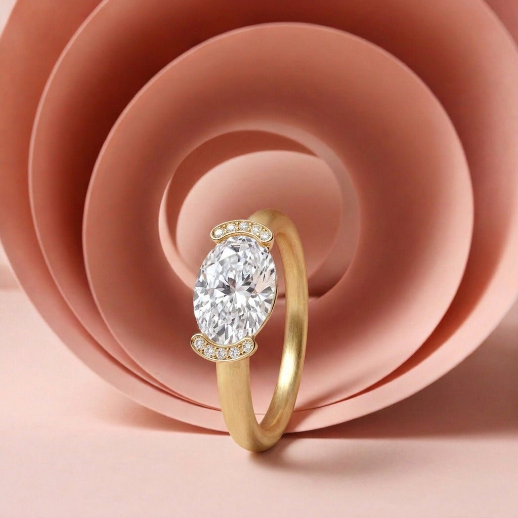Bague Christine "pinkie ring" diamant blanc - Lauredi