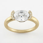 Bague Christine "pinkie ring" diamant blanc - Lauredi