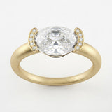 Bague Christine "pinkie ring" diamant blanc - Lauredi