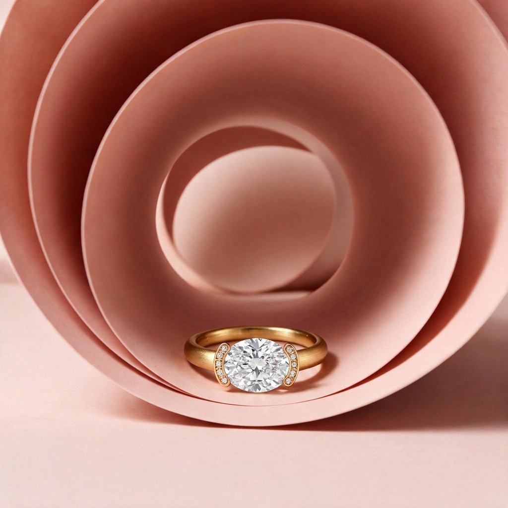 Bague Christine "pinkie ring" diamant blanc - Lauredi