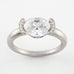Bague Christine "pinkie ring" diamant blanc - Lauredi