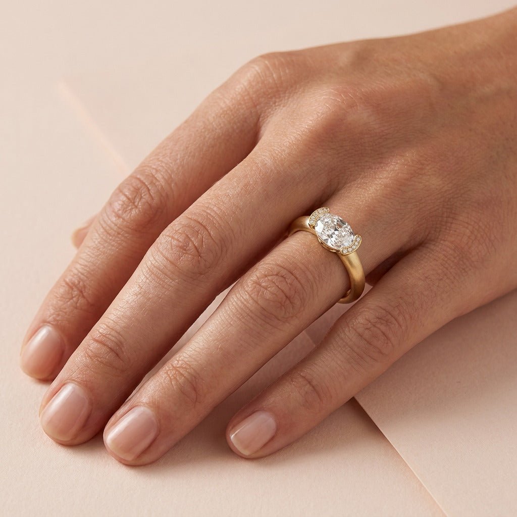 Bague Christine "pinkie ring" diamant blanc - Lauredi