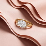 Bague Christine "pinkie ring" diamant blanc - Lauredi