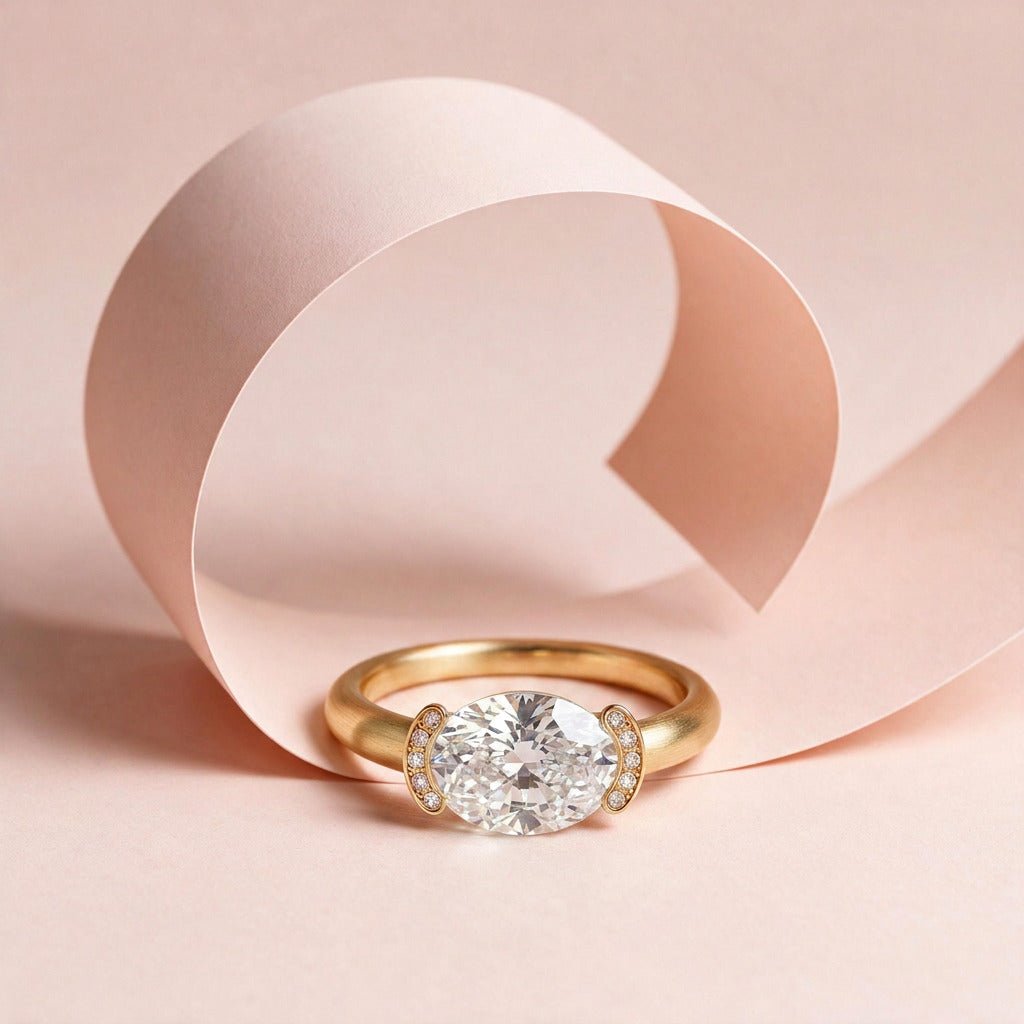 Bague Christine "pinkie ring" diamant blanc - Lauredi