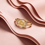 Bague Christine "pinkie ring" diamant jaune - Lauredi