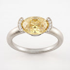 Bague Christine "pinkie ring" diamant jaune - Lauredi