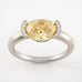 Bague Christine "pinkie ring" diamant jaune - Lauredi