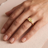 Bague Christine "pinkie ring" diamant jaune - Lauredi