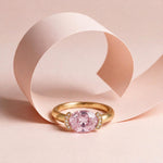Bague Christine "pinkie ring" diamant rose - Lauredi