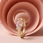 Bague Christine "pinkie ring" diamant rose - Lauredi