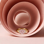 Bague Christine "pinkie ring" diamant rose - Lauredi