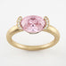 Bague Christine "pinkie ring" diamant rose - Lauredi