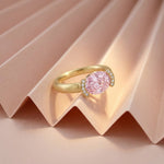 Bague Christine "pinkie ring" diamant rose - Lauredi