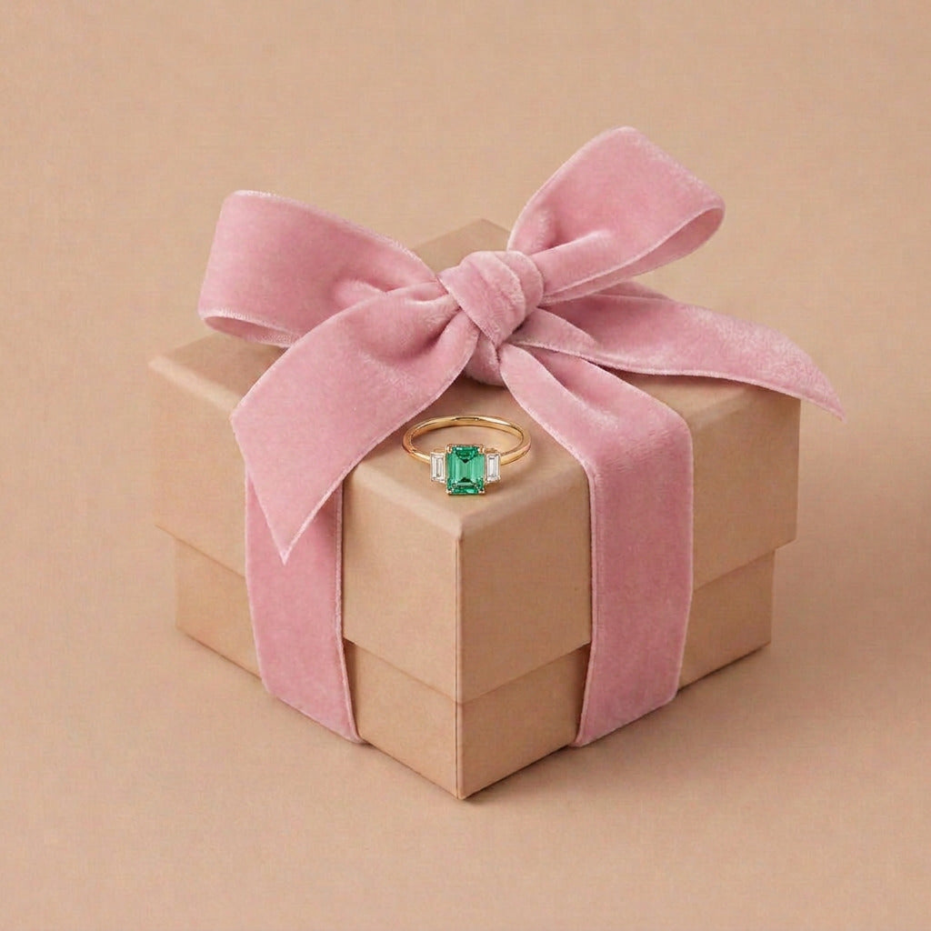 Bague Christine diamant vert - Lauredi