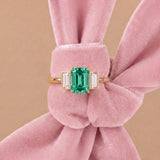 Bague Christine diamant vert - Lauredi