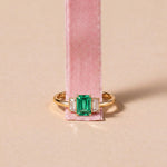 Bague Christine diamant vert - Lauredi