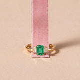Bague Christine diamant vert - Lauredi
