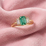 Bague Christine diamant vert - Lauredi