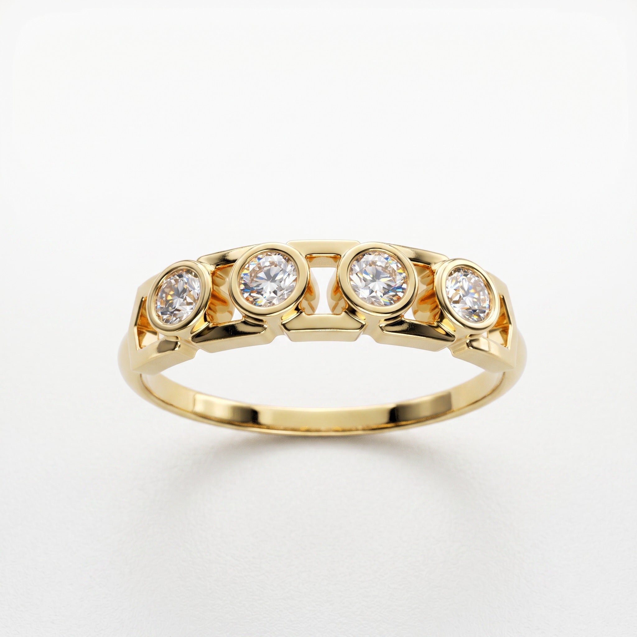 Anillo Faubourg 1925 en oro reciclado de 18 quilates con diamante de laboratorio talla brillante blanco – Lauredi