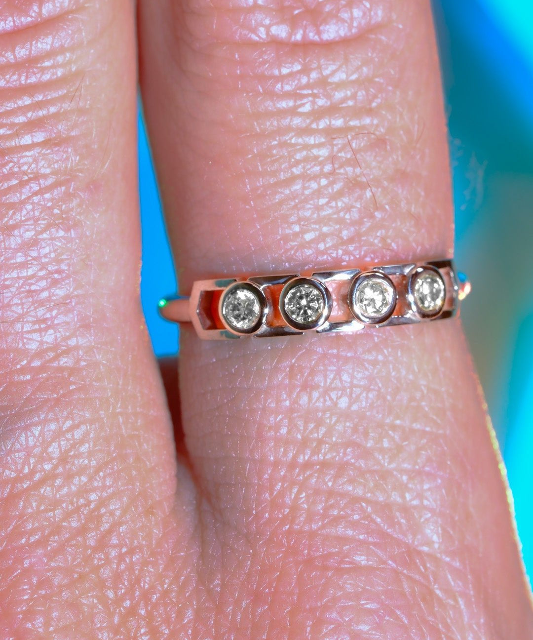 Bague Faubourg 1925 Baby - Diamant Brilliant Blanc, Or Blanc/Jaune 18 carats - Lauredi