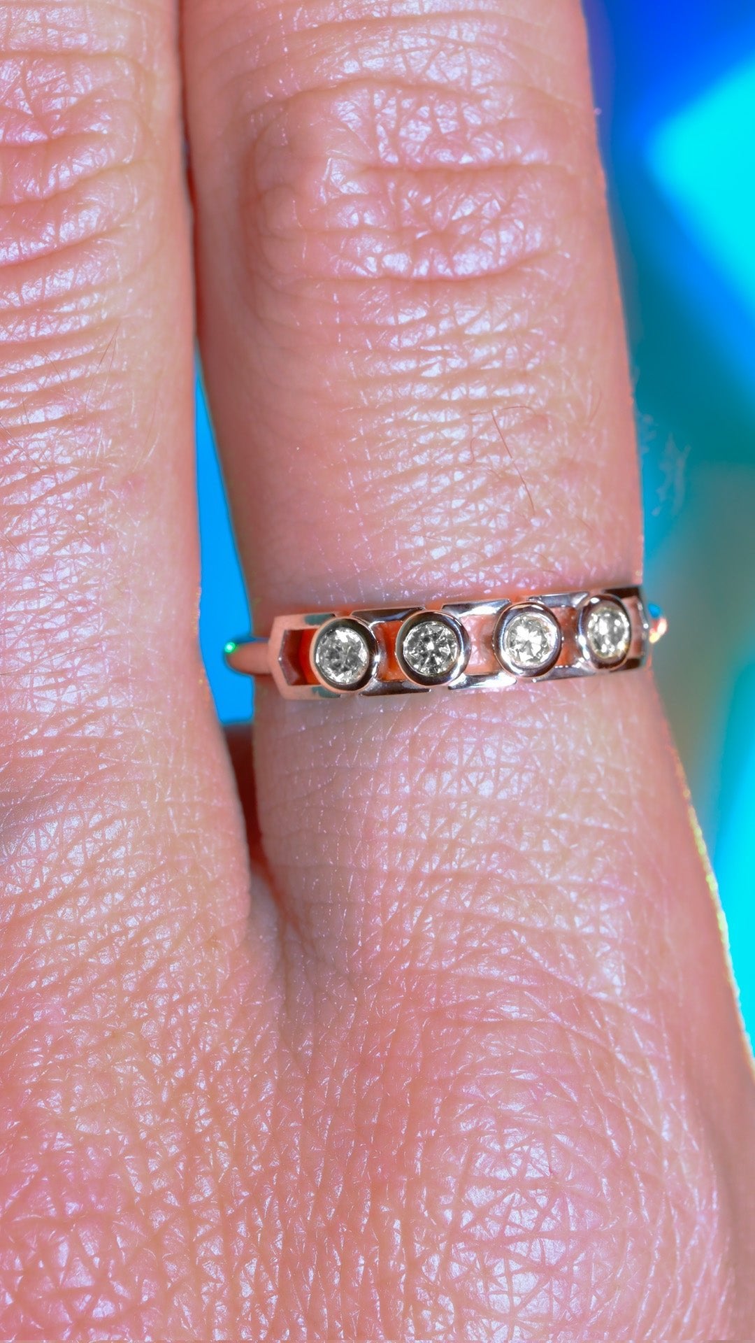 Bague Faubourg 1925 Baby - Diamant Brilliant Blanc, Or Blanc/Jaune 18 carats - Lauredi