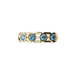 Bague Faubourg 1925 Baby - Diamant Brilliant Bleu, Or Blanc/Jaune 18 carats - Lauredi