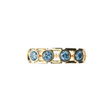 Bague Faubourg 1925 Baby - Diamant Brilliant Bleu, Or Blanc/Jaune 18 carats - Lauredi