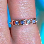 Bague Faubourg 1925 Baby - Diamant Brilliant Bleu, Or Blanc/Jaune 18 carats - Lauredi