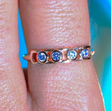 Bague Faubourg 1925 Baby - Diamant Brilliant Bleu, Or Blanc/Jaune 18 carats - Lauredi