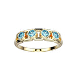 Bague Faubourg 1925 Baby - Diamant Brilliant Bleu, Or Blanc/Jaune 18 carats - Lauredi