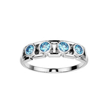 Bague Faubourg 1925 Baby - Diamant Brilliant Bleu, Or Blanc/Jaune 18 carats - Lauredi