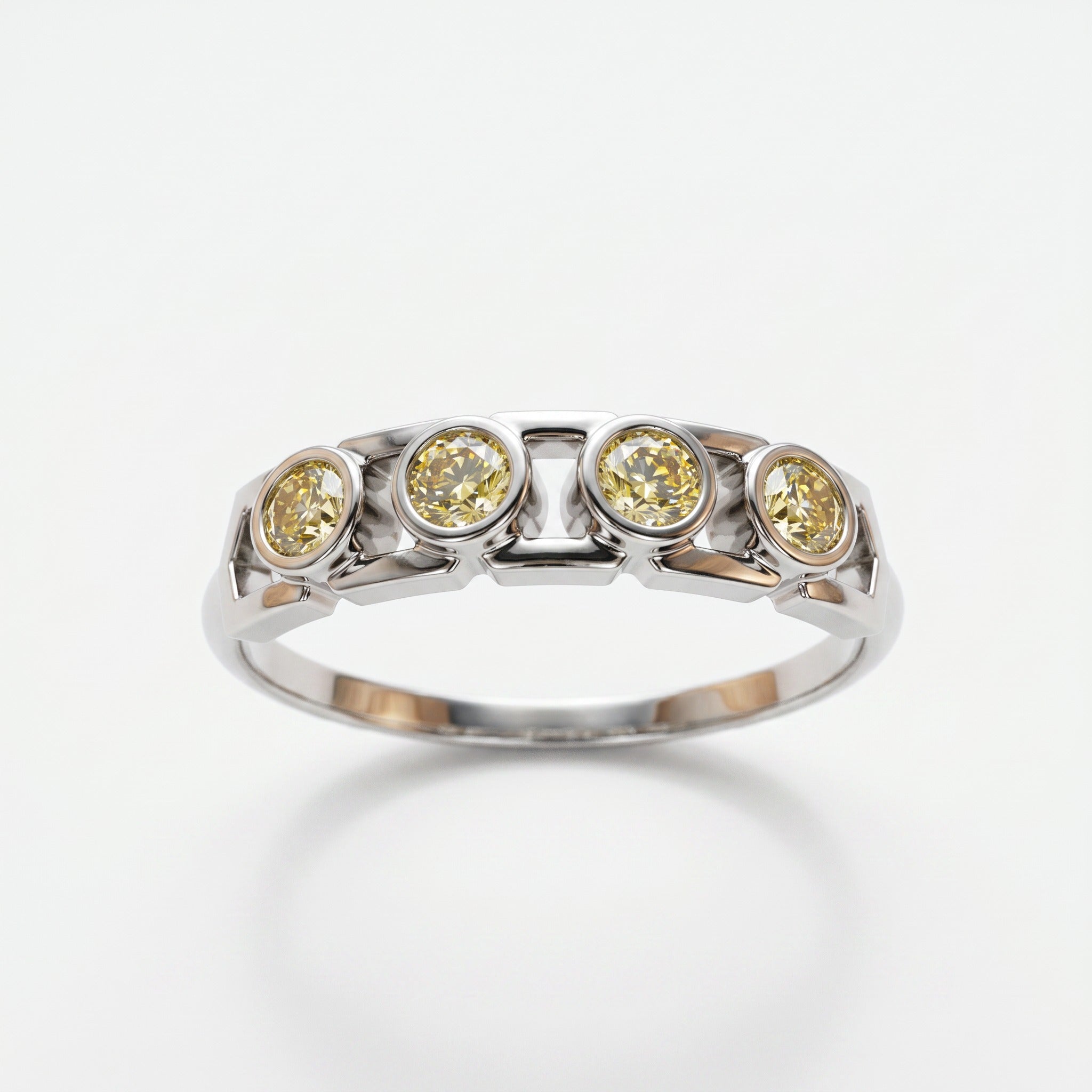 Faubourg 1925 ring in recycled 18k gold with yellow brilliant-cut lab-grown diamond – Lauredi